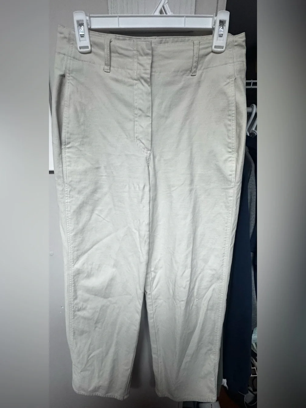 Aritzia Wilfred Free Wide Leg High Rise Trouser Pants Beige Size 6 - Picture 6 of 7